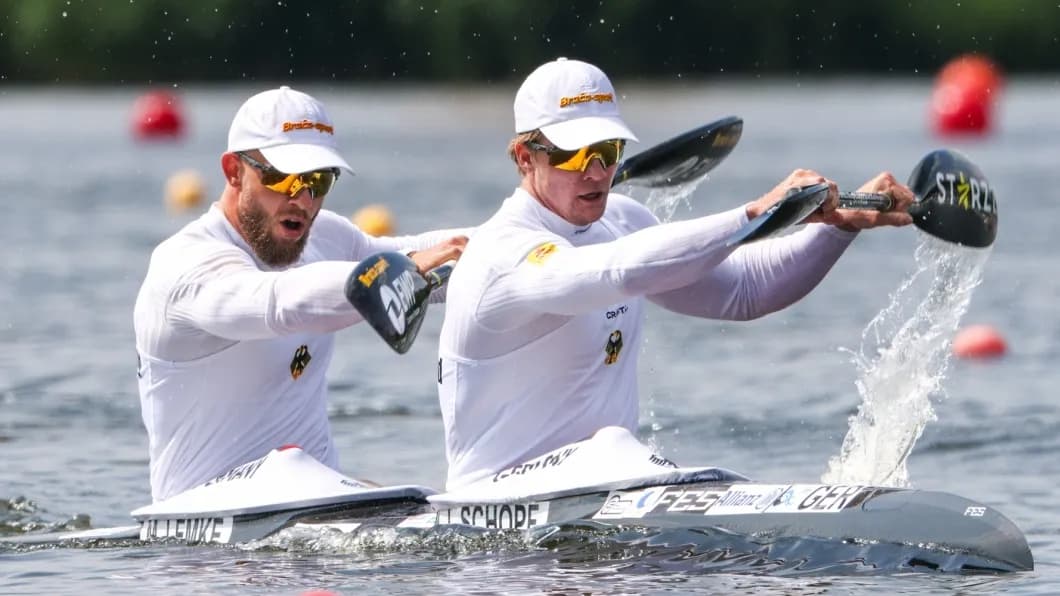 Max Lemke Jacob Schopf Germany men K2 Poznan Canoe Sprint World Cup 2024